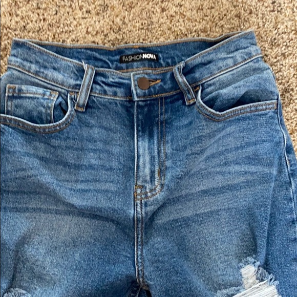 Fashion Nova High Waist Ripped Jeans - Picture 2 of 4